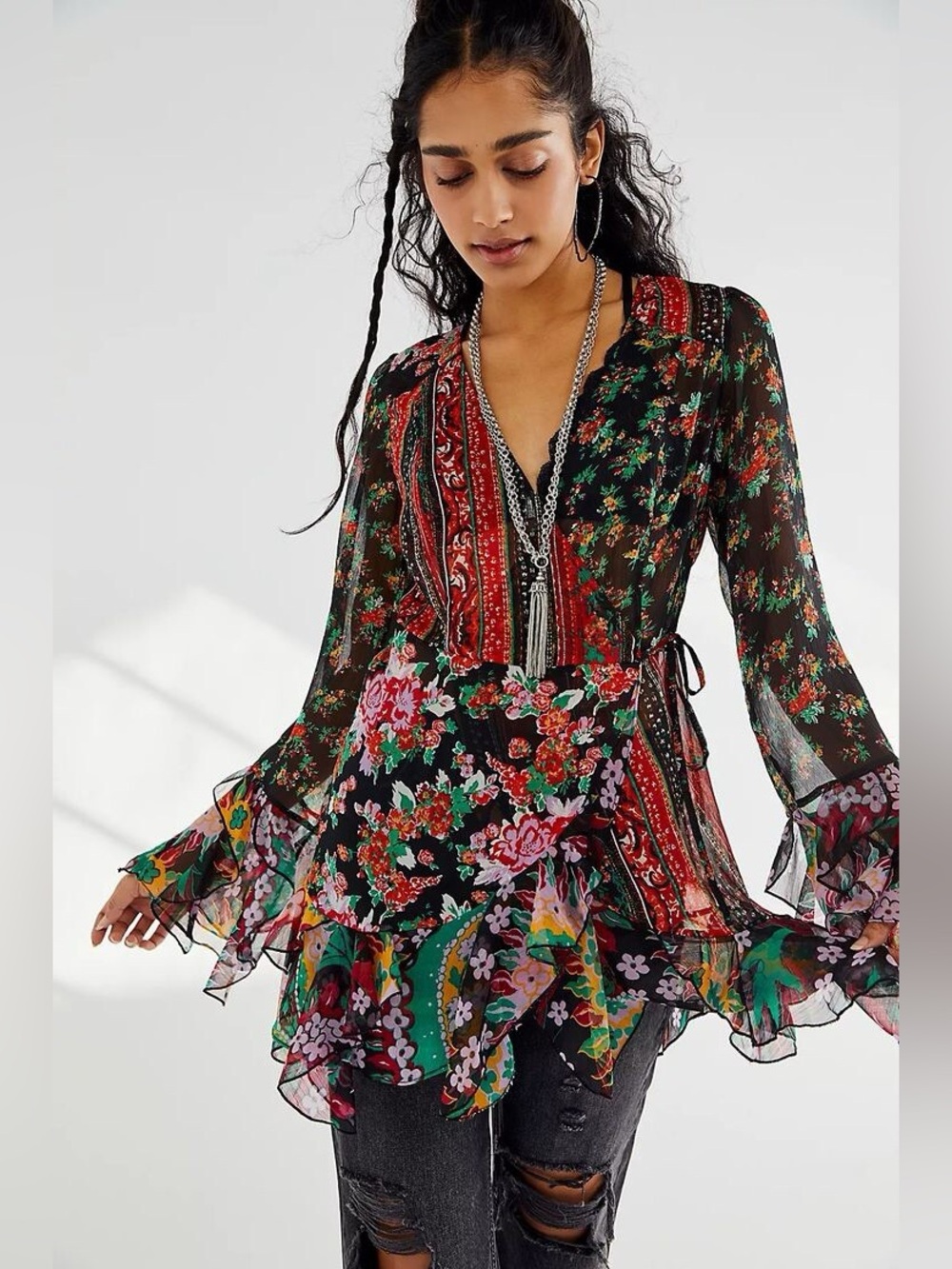 Free People Magic Hour Wrap Top
